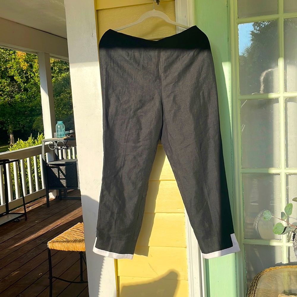 Black linen lined pants from LOFT 10p